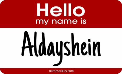Hello my name is Aldayshein png download