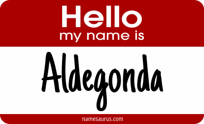 Hello my name is Aldegonda png download