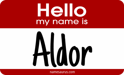 Hello my name is Aldor png download