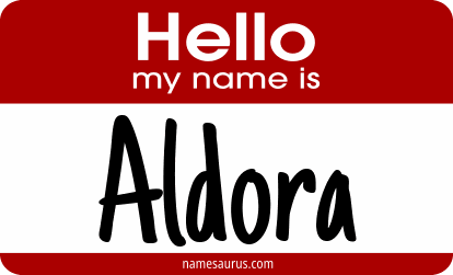 Hello my name is Aldora png download