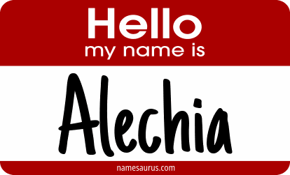 Hello my name is Alechia png download