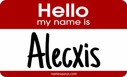 Hello my name is Alecxis png download