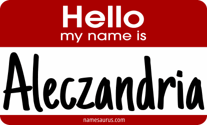 Hello my name is Aleczandria png download