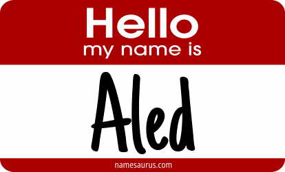 Hello my name is Aled png download
