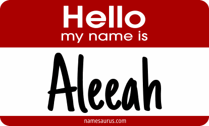Hello my name is Aleeah png download