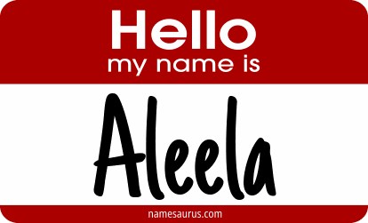 Hello my name is Aleela png download