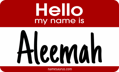 Hello my name is Aleemah png download