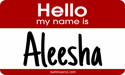 Hello my name is Aleesha png download