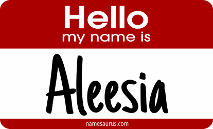 Hello my name is Aleesia png download