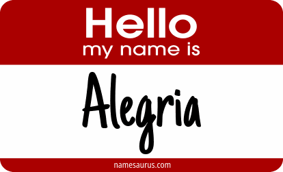 Hello my name is Alegria png download