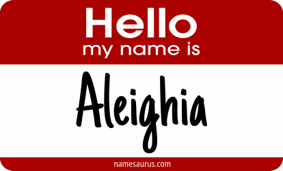 Hello my name is Aleighia png download