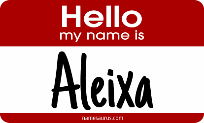 Hello my name is Aleixa png download
