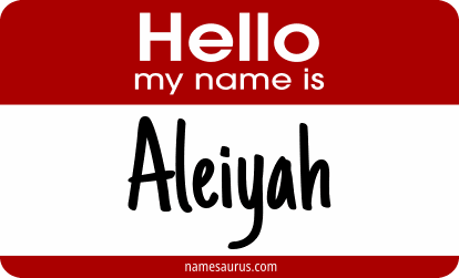 Hello my name is Aleiyah png download