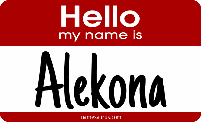 Hello my name is Alekona png download