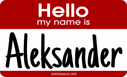 Hello my name is Aleksander png download