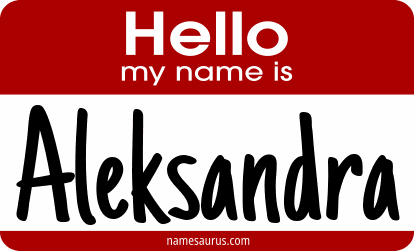Hello my name is Aleksandra png download