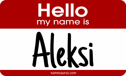 Hello my name is Aleksi png download