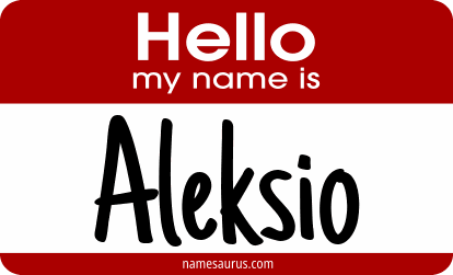 Hello my name is Aleksio png download