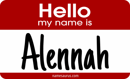 Hello my name is Alennah png download