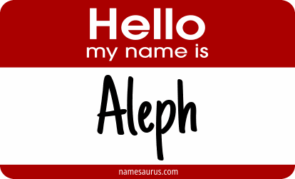 Hello my name is Aleph png download