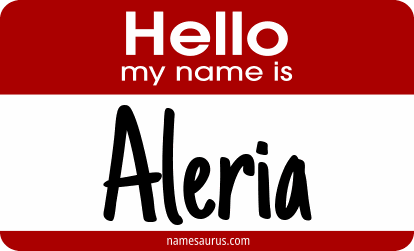 Hello my name is Aleria png download
