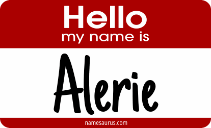 Hello my name is Alerie png download