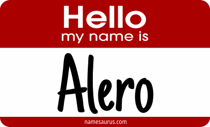 Hello my name is Alero png download