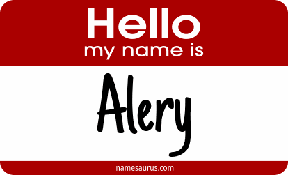 Hello my name is Alery png download
