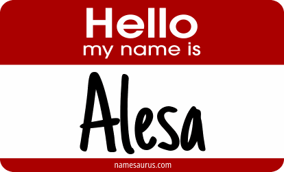 Hello my name is Alesa png download