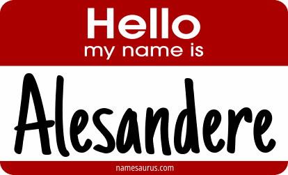 Hello my name is Alesandere png download