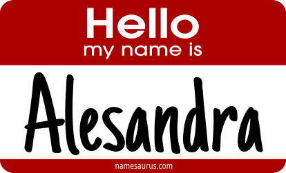 Hello my name is Alesandra png download
