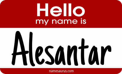 Hello my name is Alesantar png download