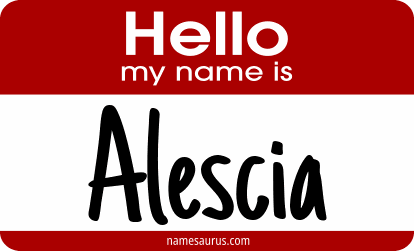 Hello my name is Alescia png download
