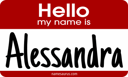 Hello my name is Alessandra png download