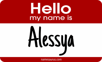 Hello my name is Alessya png download