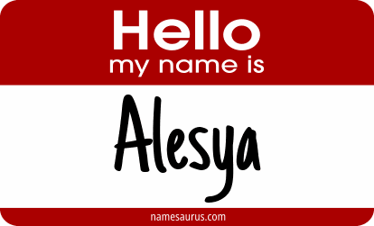 Hello my name is Alesya png download