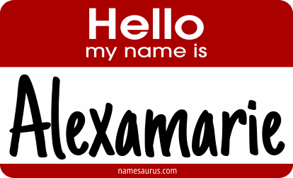 Hello my name is Alexamarie png download
