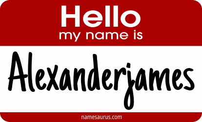 Hello my name is Alexanderjames png download