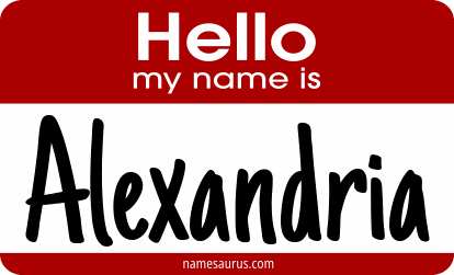 Hello my name is Alexandria png download