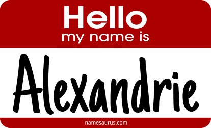 Hello my name is Alexandrie png download