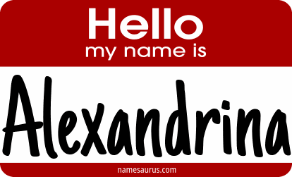 Hello my name is Alexandrina png download