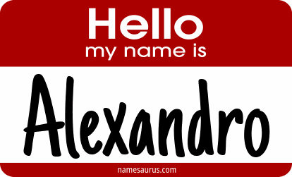Hello my name is Alexandro png download