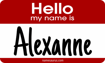 Hello my name is Alexanne png download