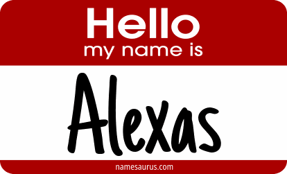 Hello my name is Alexas png download