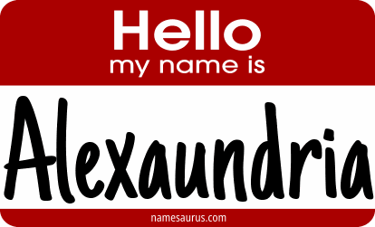 Hello my name is Alexaundria png download