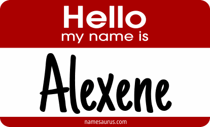 Hello my name is Alexene png download