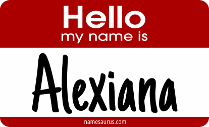 Hello my name is Alexiana png download