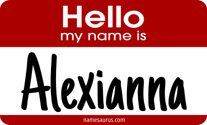 Hello my name is Alexianna png download