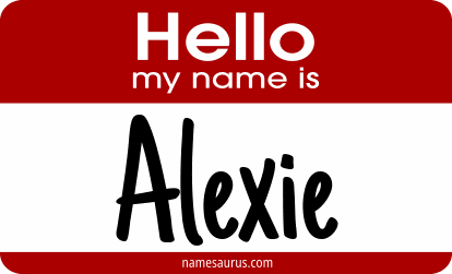 Hello my name is Alexie png download