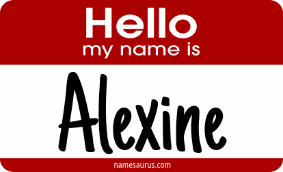 Hello my name is Alexine png download